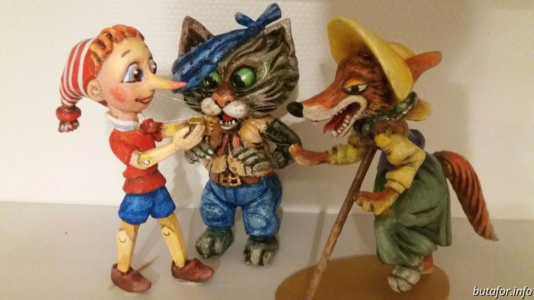 Figures Buratino, Fox and Cat